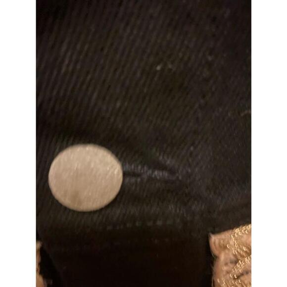 Women's vintage Cache Black Denim Jacket With Gold Embellishment Size M - Picture 5 of 10